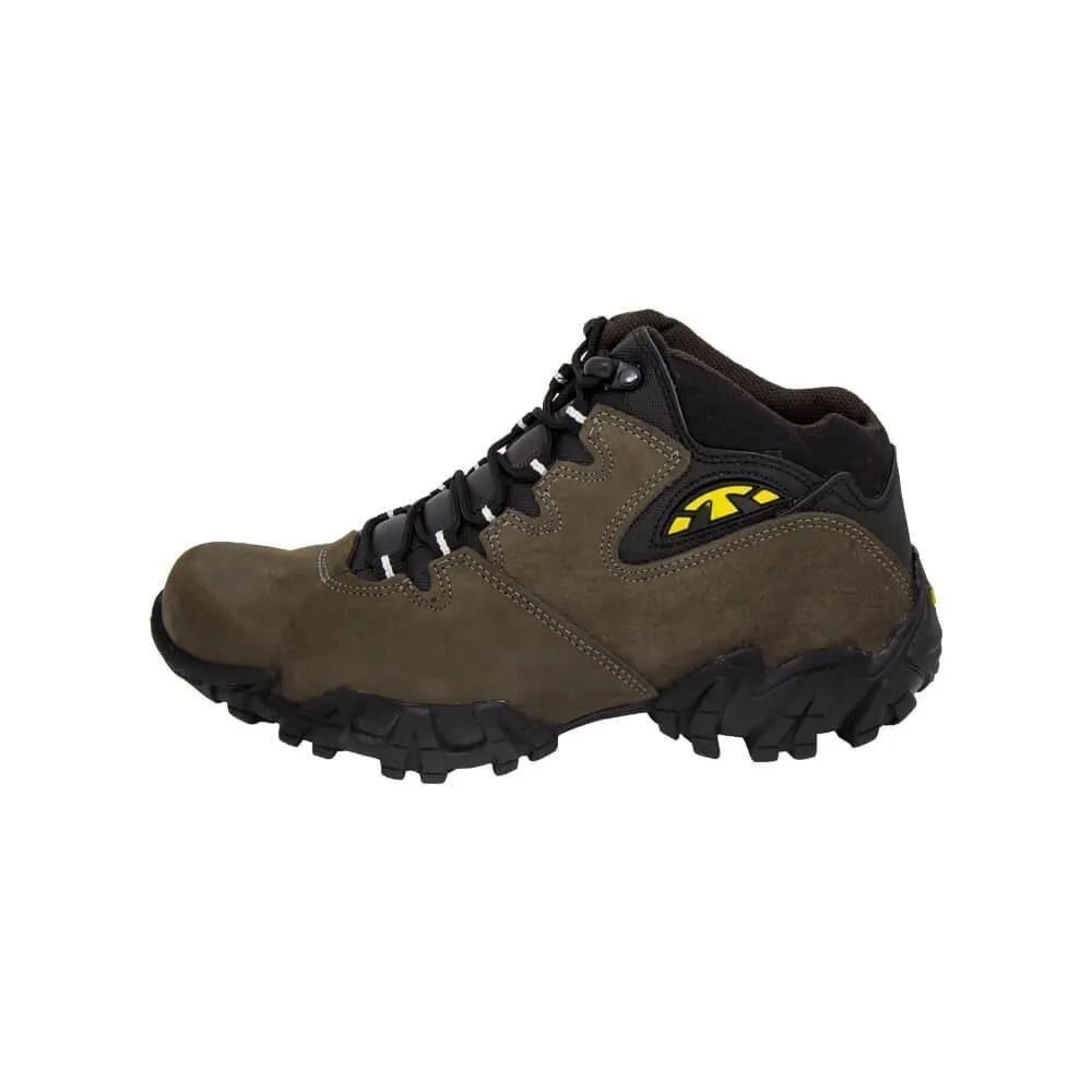 Coturno Esportivo Adventure Masculino Couro Bull Terrier Bruce Marrom 3