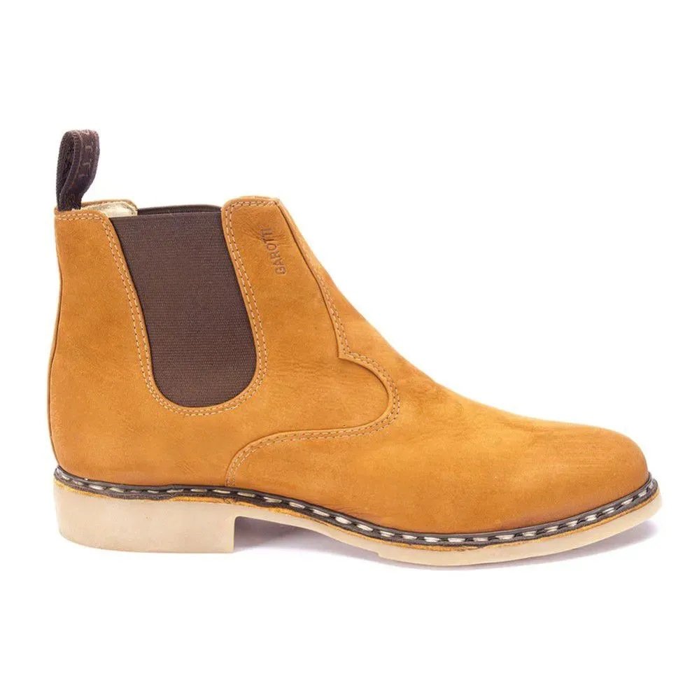 Botina Vira Francesa Costurada a Mão Ivan Garotti 4101900 Bico Redondo Laranja 2