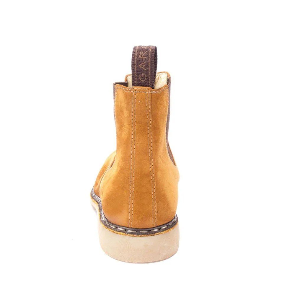 Botina Vira Francesa Costurada a Mão Ivan Garotti 4101900 Bico Redondo Laranja 4