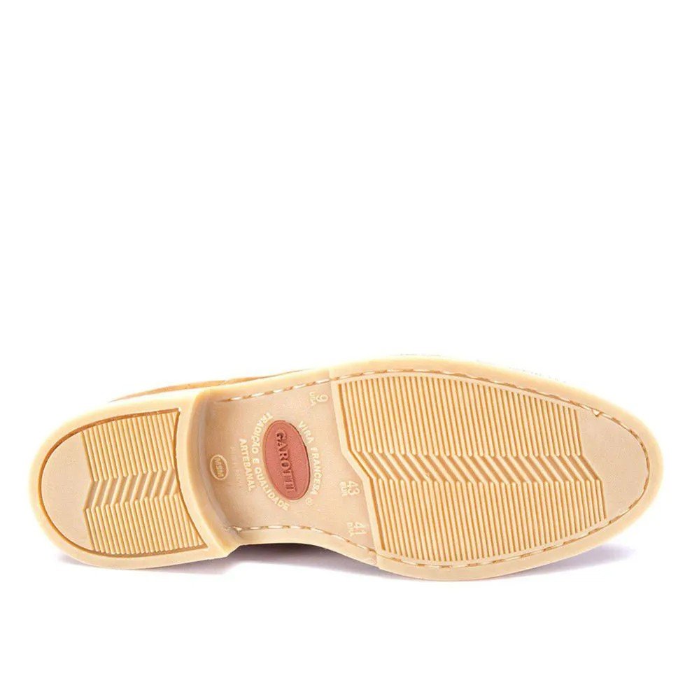 Botina Vira Francesa Costurada a Mão Ivan Garotti 4101900 Bico Redondo Laranja 5