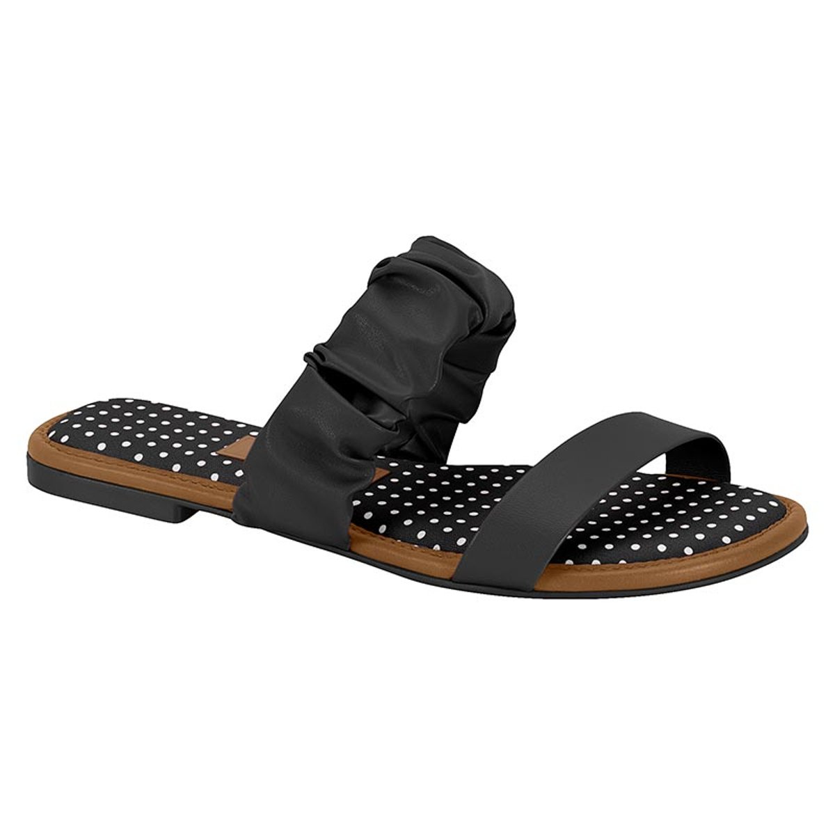 Rasteirinha Flat Feminina Casual Moleca 5463.105 Preto 2