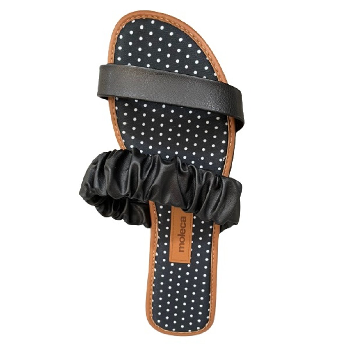 Rasteirinha Flat Feminina Casual Moleca 5463.105 Preto 3