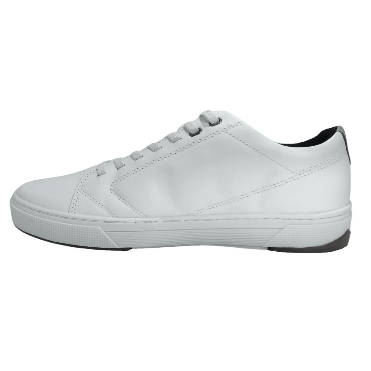 Sapatênis Casual Masculino em Couro Amortech com Zíper Pegada 118912 Branco 2