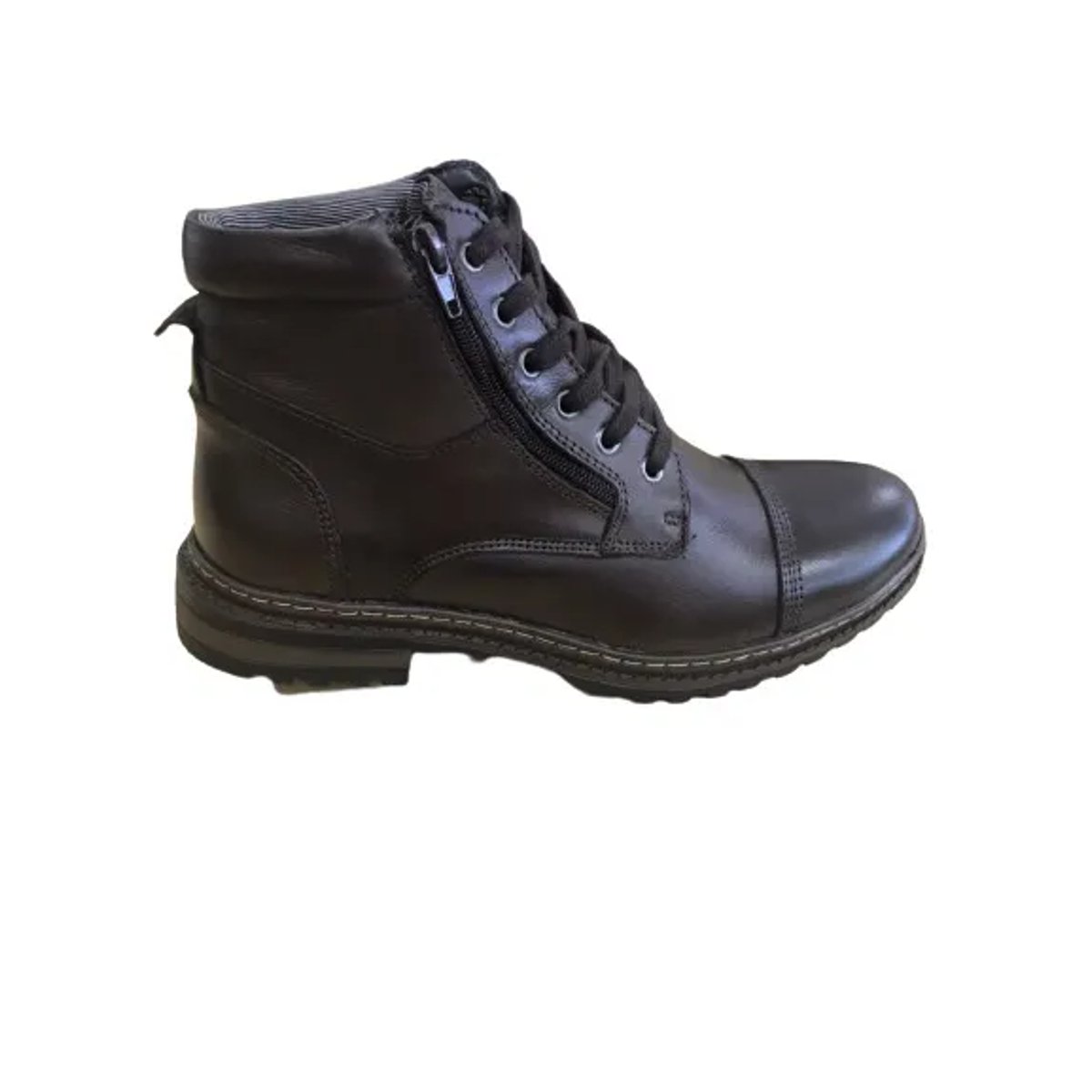 Coturno Masculino Casual Couro Com Zíper Mega Boots 1000 Marrom 2