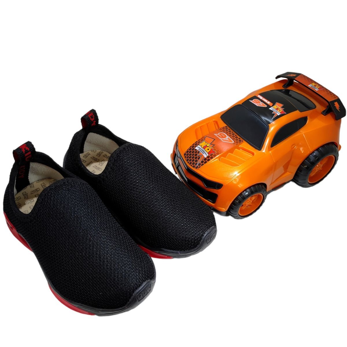 Tênis Infantil Menino Com Carrinho Jogging Running Kidy 007-0642 Preto 6