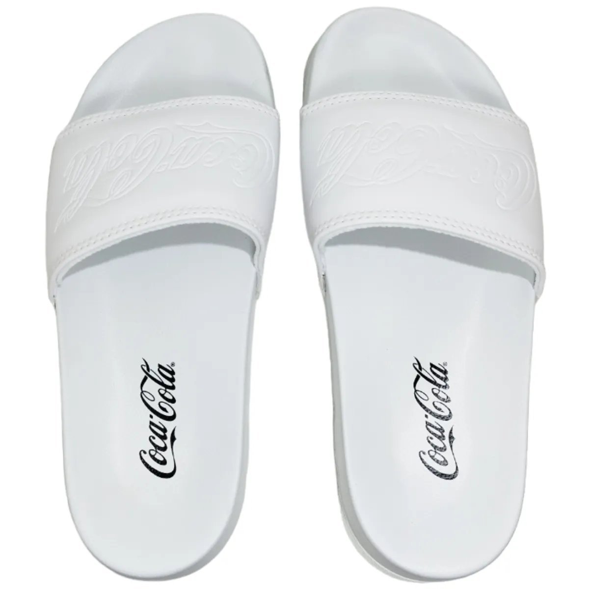 Chinelo Masculino Casual Slide Gaspea Groove Coca Cola Cc3871 Branco 1