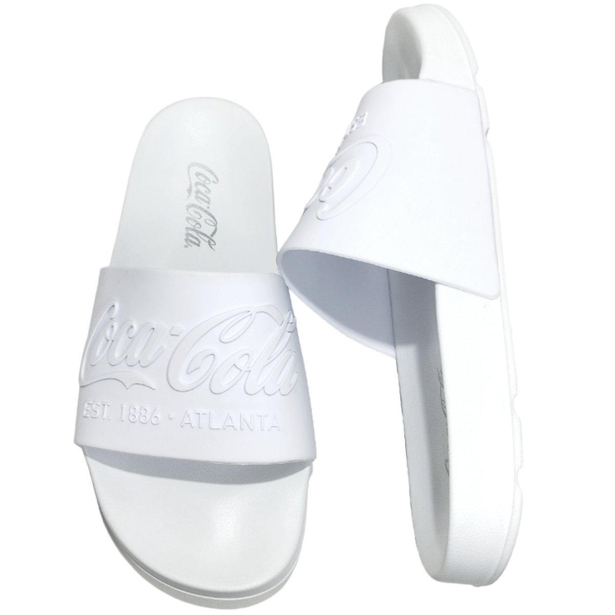 Chinelo Gaspea Borracha Masculino Dia Dia Slide Coke Bold Coca Cola Cc3919 Branco 6
