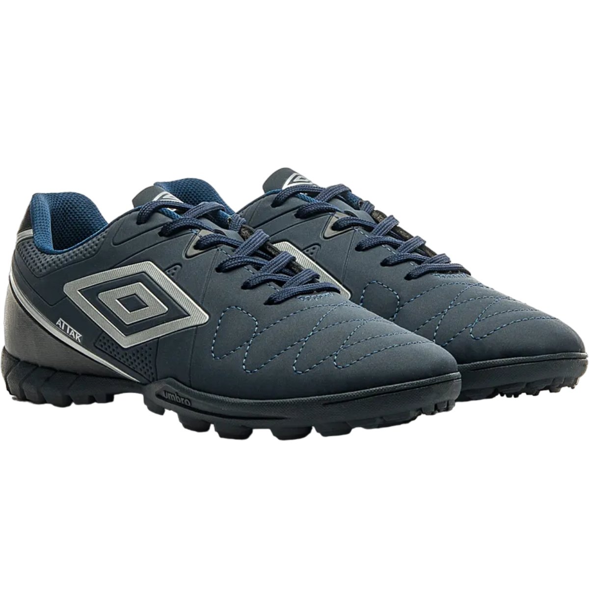 Chuteira Esportiva Masculina Futebol Society Jogo Treino Costurada Umbro Attak Eternal Azul 3