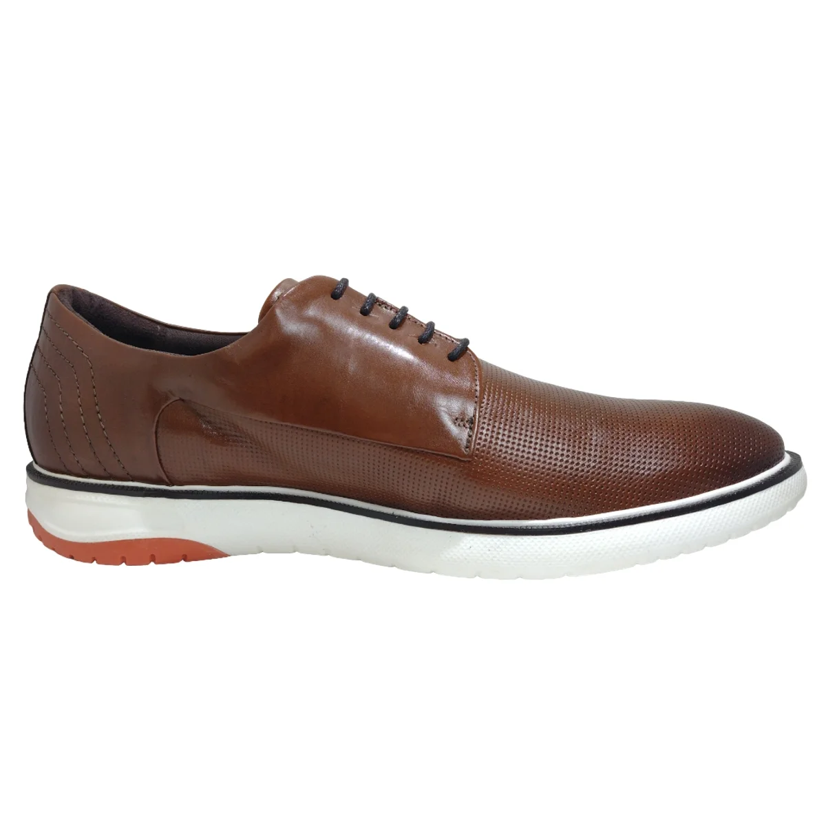 Sapato Oxford Esporte Casual Masculino Couro Clássico Amarração Ferricelli Lsx59635 Marrom 2