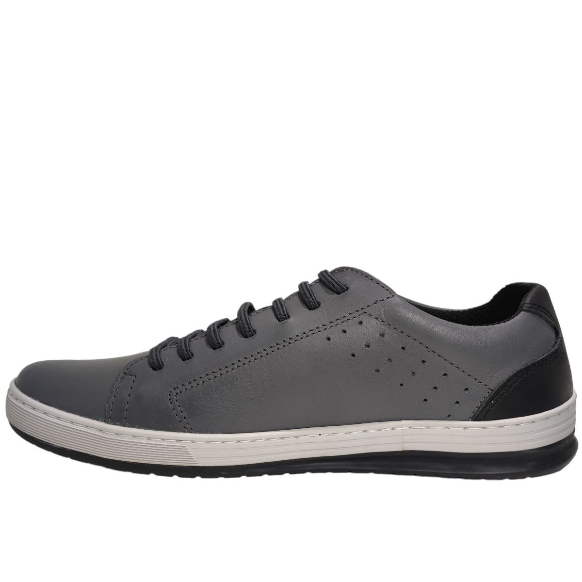 Sapatênis Masculino Casual EasyWear Cadarço Elástico Free Way Track02 Cinza 2