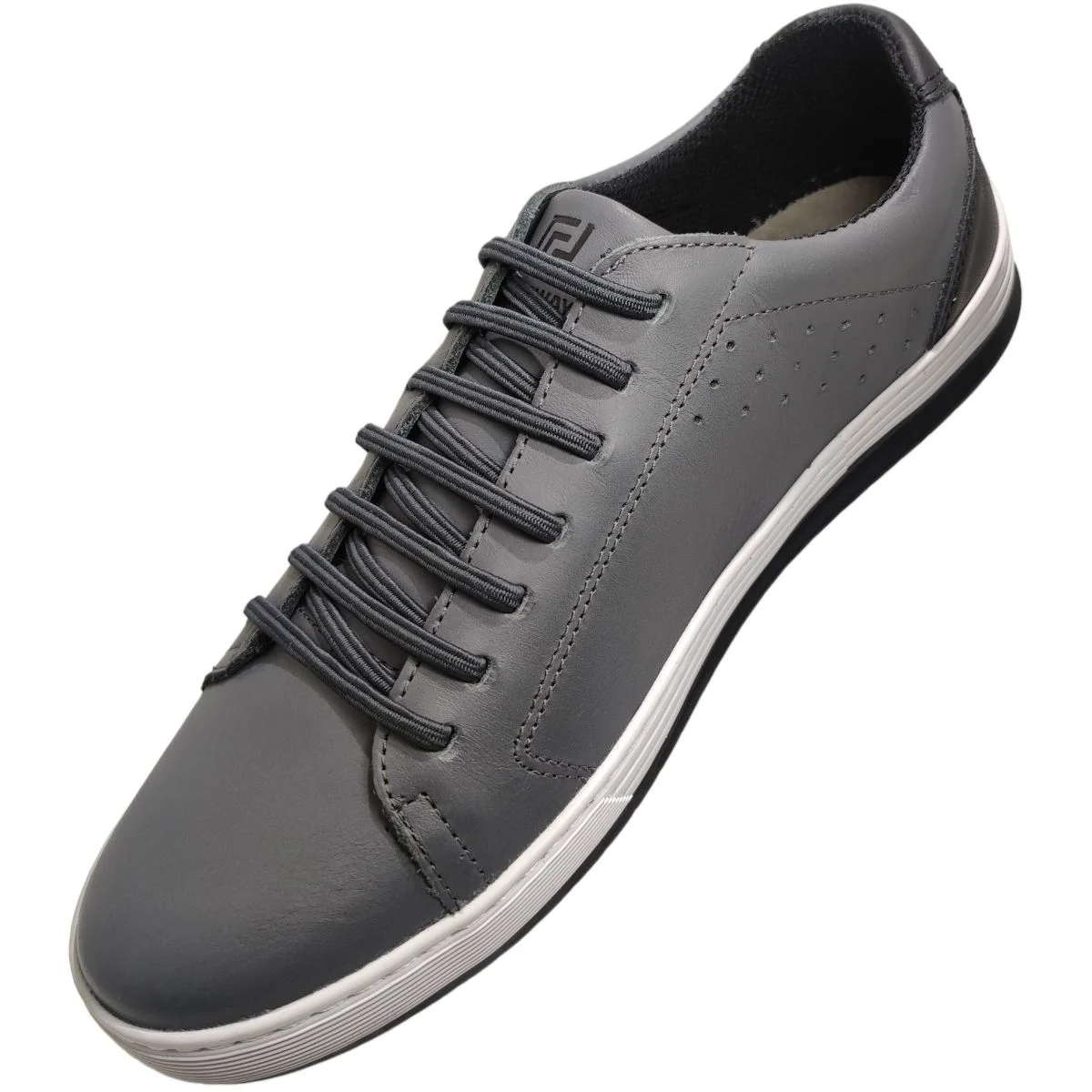 Sapatênis Masculino Casual EasyWear Cadarço Elástico Free Way Track02 Cinza 4