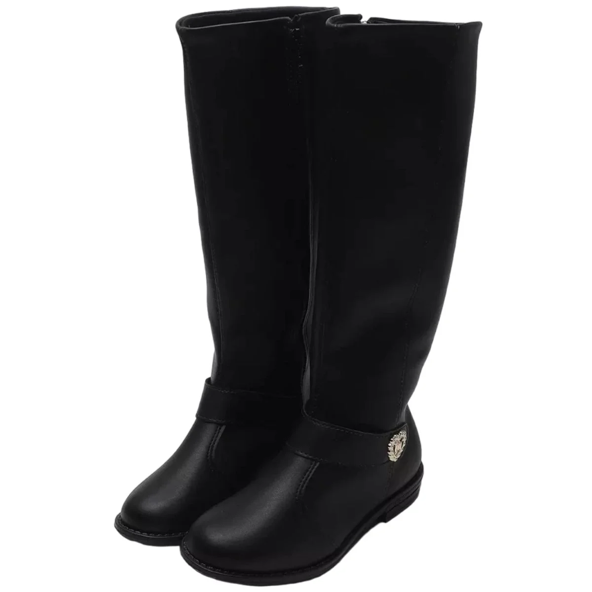Bota Montaria Infantil Menina Casual com Aplique Molekinha 2167.136 Preto 2