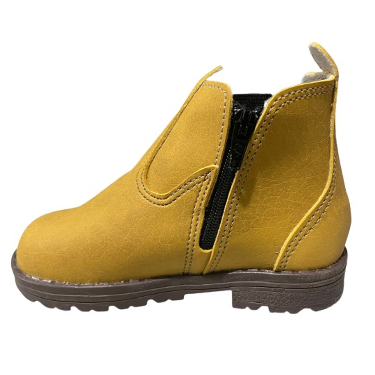 Botina Casual Infantil Com Zíper Sames 6135 Amarelo 3