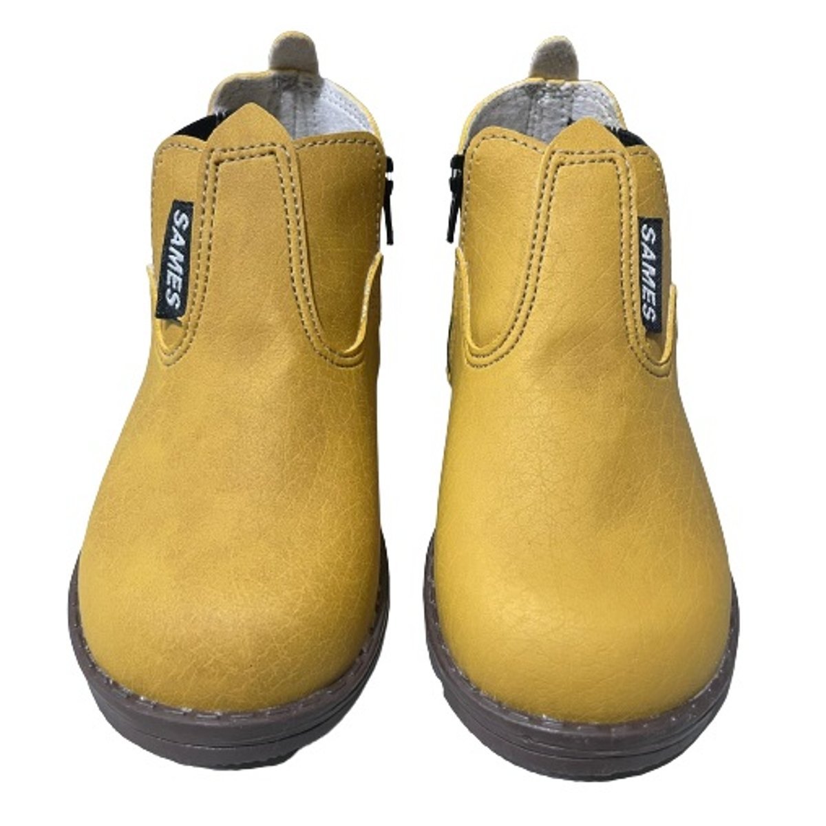 Botina Casual Infantil Com Zíper Sames 6135 Amarelo 4