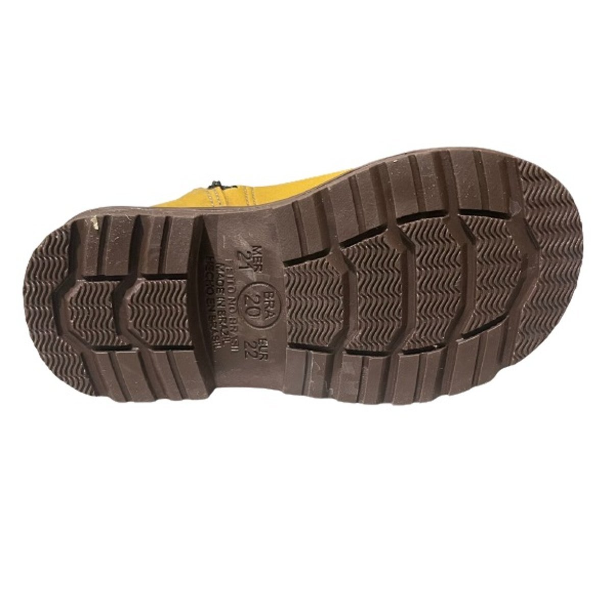 Botina Casual Infantil Com Zíper Sames 6135 Amarelo 5