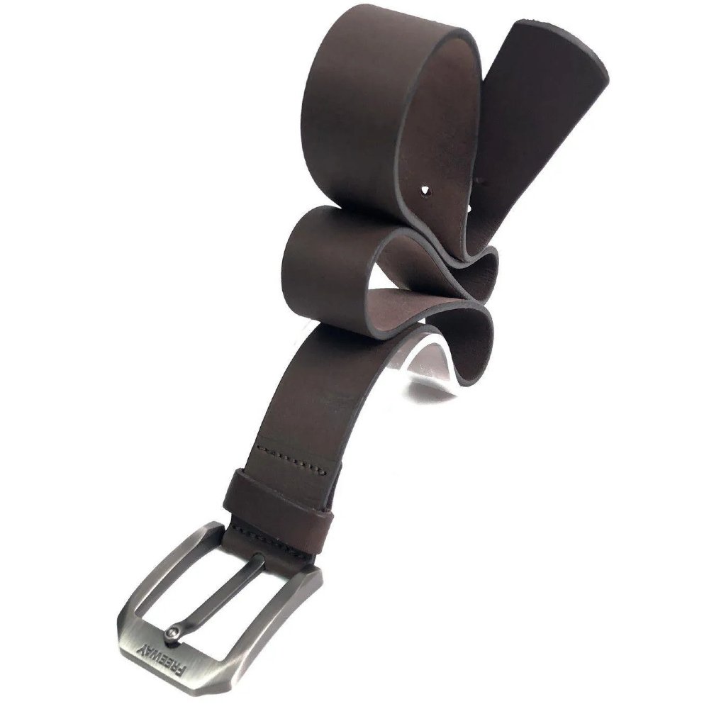 Cinto Masculino Esporte Couro Free Way Martin Marrom 2