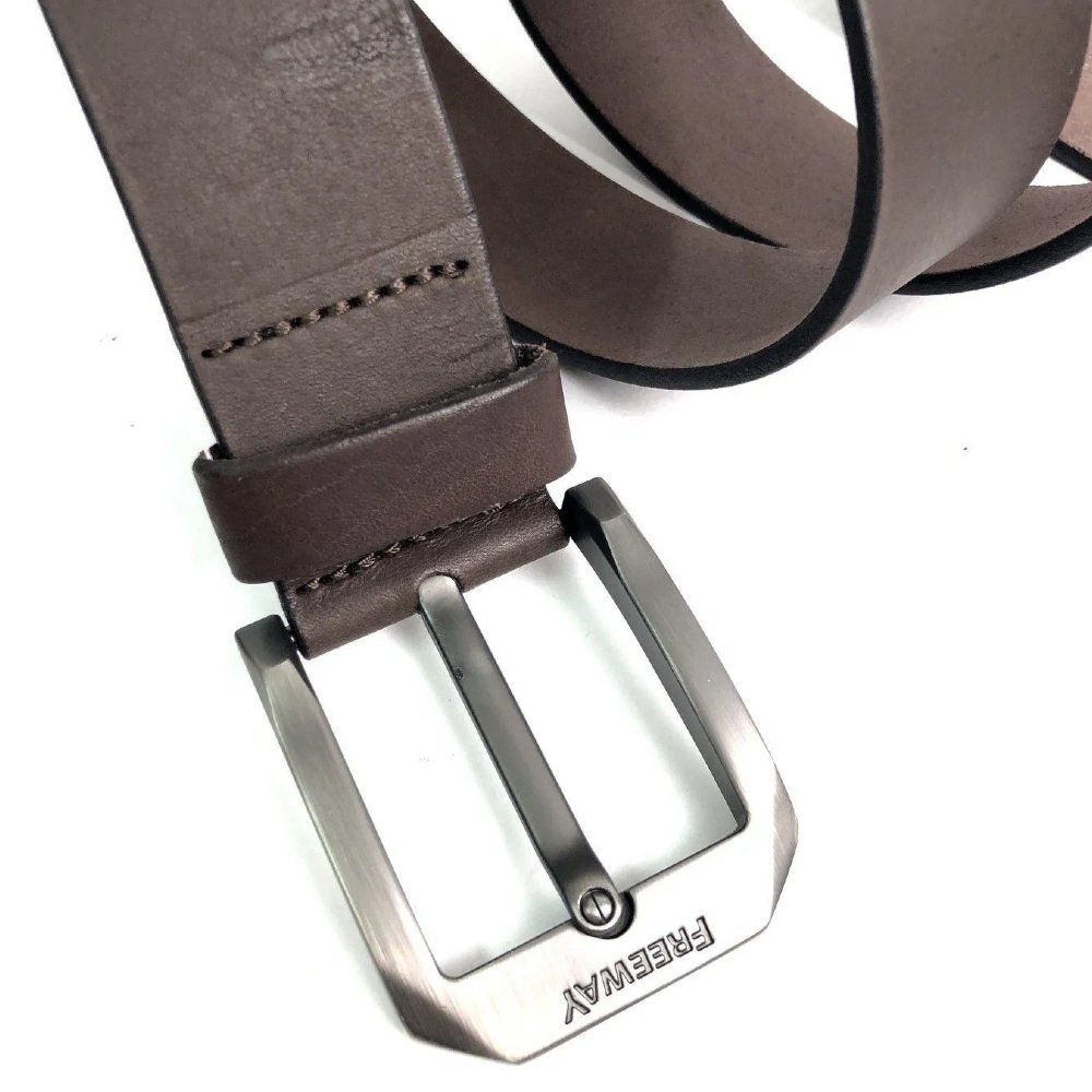 Cinto Masculino Esporte Couro Free Way Martin Marrom 3