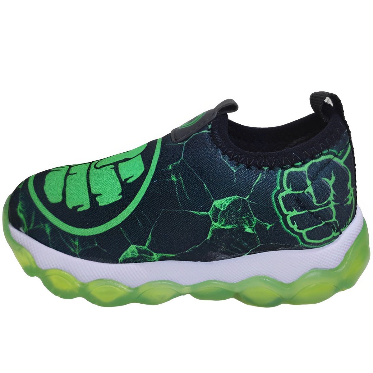 Tênis Luz Led Infantil Menino Casual Calce Fácil Mini Pé Mp-2202 Preto 2