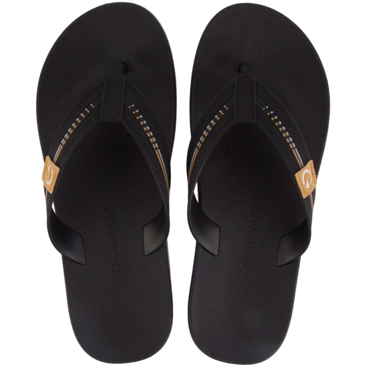 Chinelo Dedo Masculino Casual Urbano Dia a Dia Passeio Ultra Conforto Cartago 12268 Preto 1