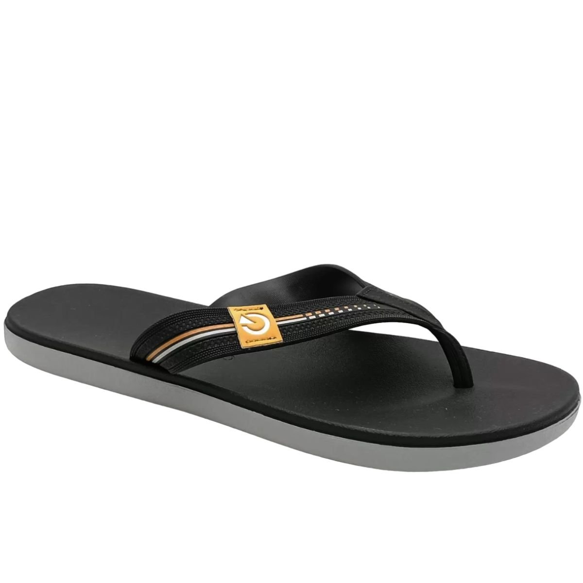 Chinelo Dedo Masculino Casual Urbano Dia a Dia Passeio Ultra Conforto Cartago 12268 Preto 5