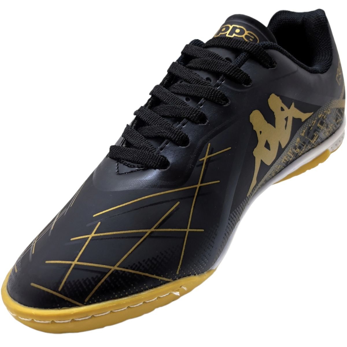 Chuteira Masculina Futebol Salão Futsal Treino Jogo Kappa Boston F8512 Preto 4