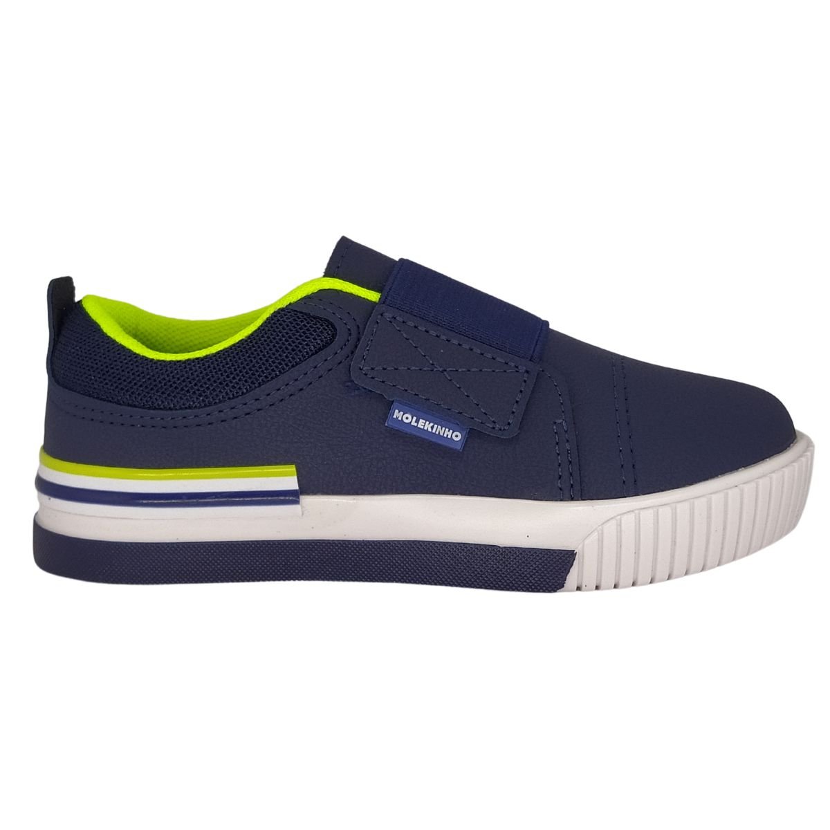 Tênis Infantil Masculino Molekinho Sem Cadarço Azul 2