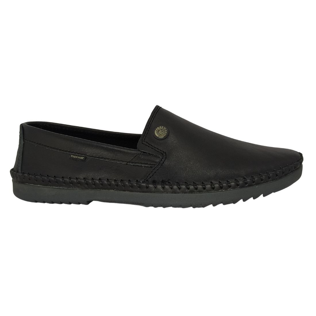 Mocassim Masculino Freeway Logan-4 Couro legitimo Preto 2