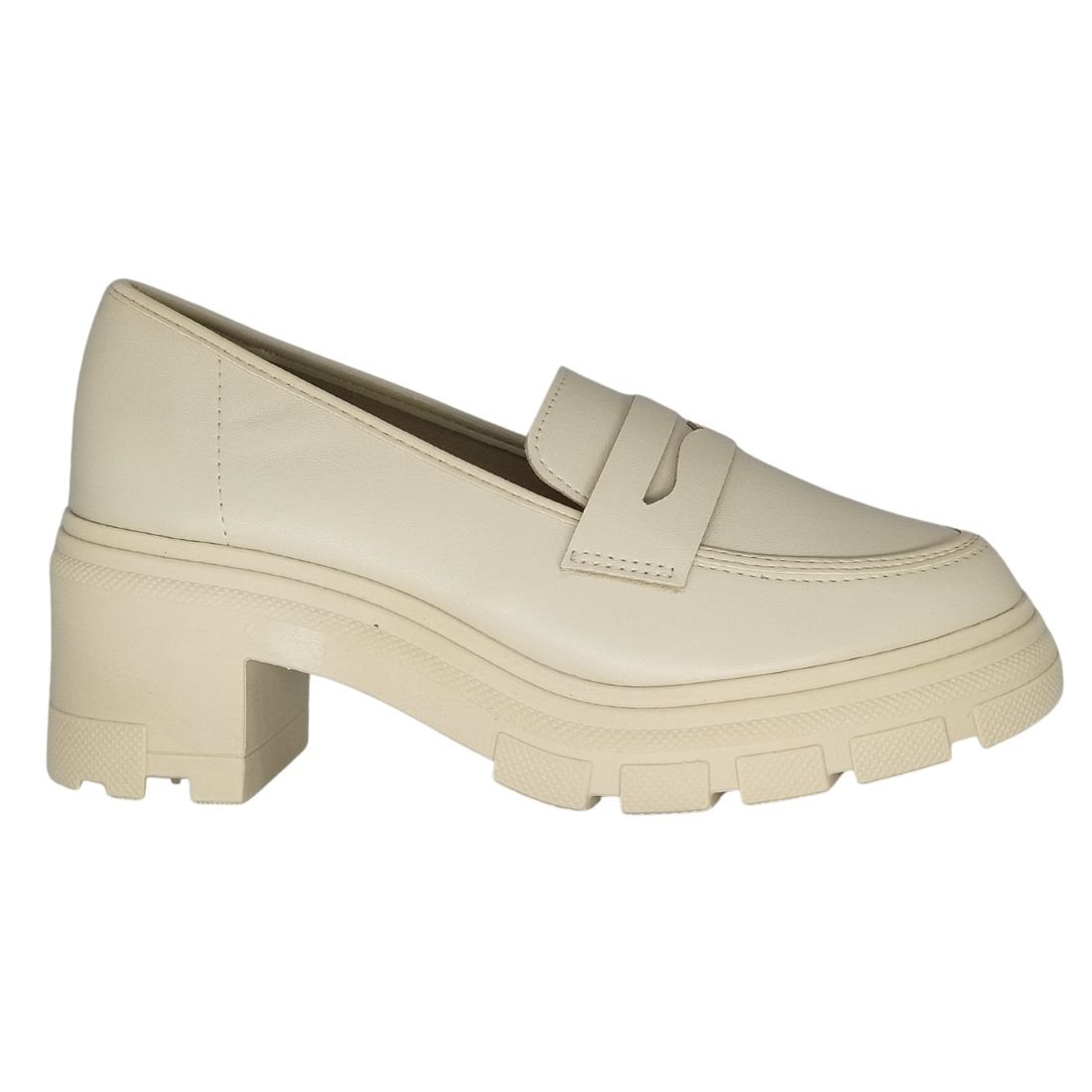 Sapato Feminino Moleca Mocassim Loafer Branco 2