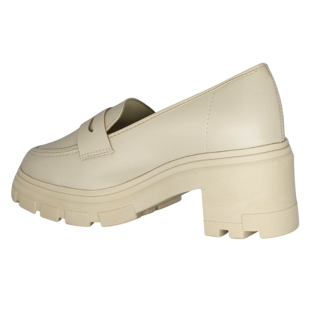 Sapato Feminino Moleca Mocassim Loafer Branco 3