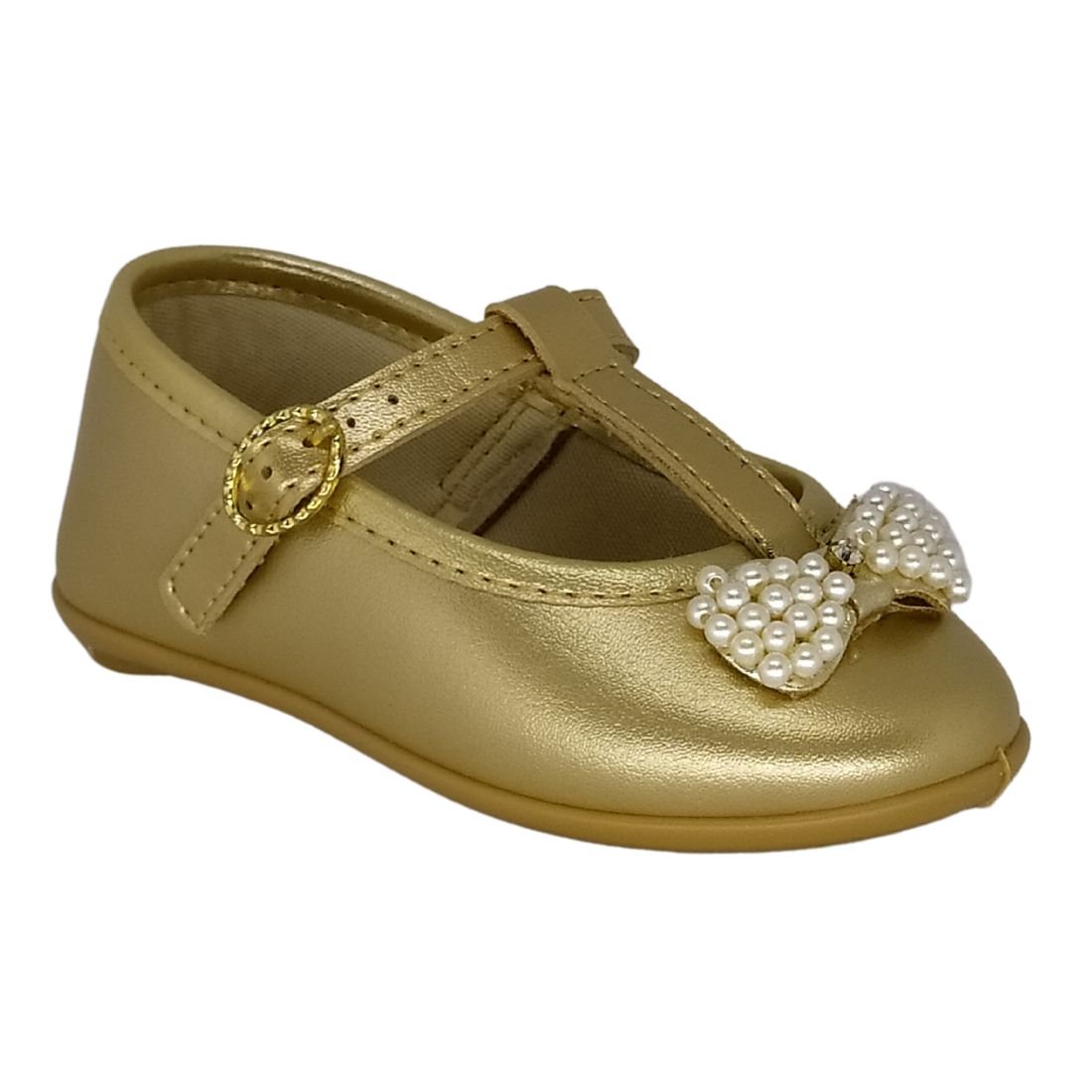 Sapatilha Infantil Feminina Pimpolho Baby Dourada Dourado 1