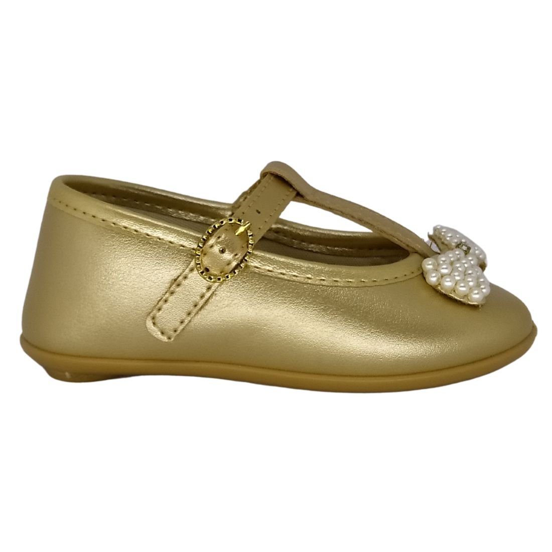 Sapatilha Infantil Feminina Pimpolho Baby Dourada Dourado 2