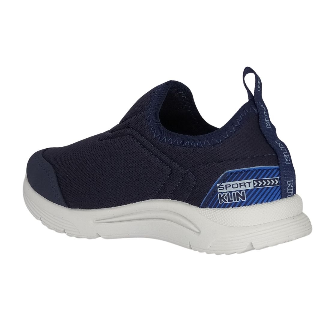 Tênis Infantil Masculino Klin New Sport Sem Cadarço Azul 3