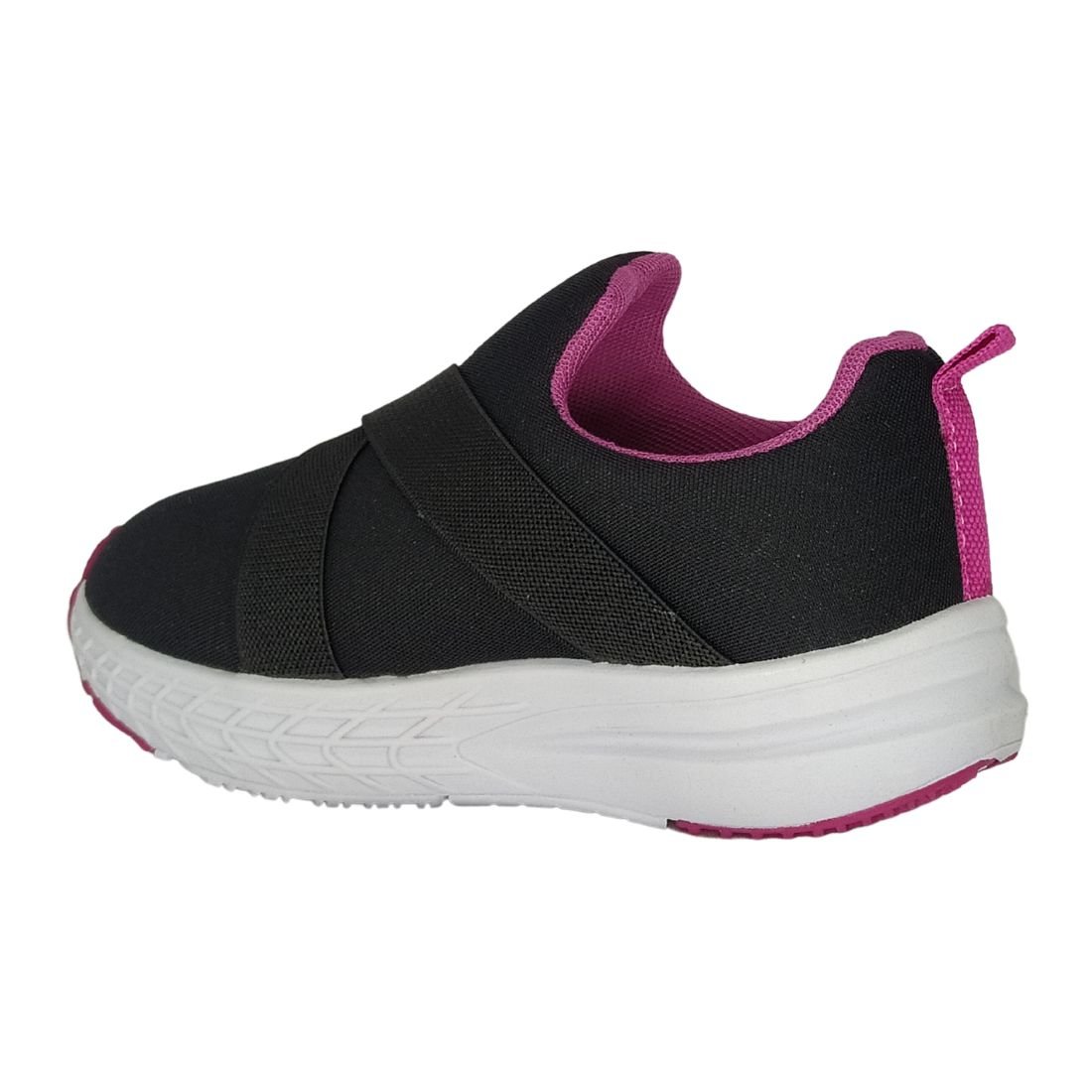 Tênis Infantil Feminino Gibizinho Sem Cadarço Preto 3