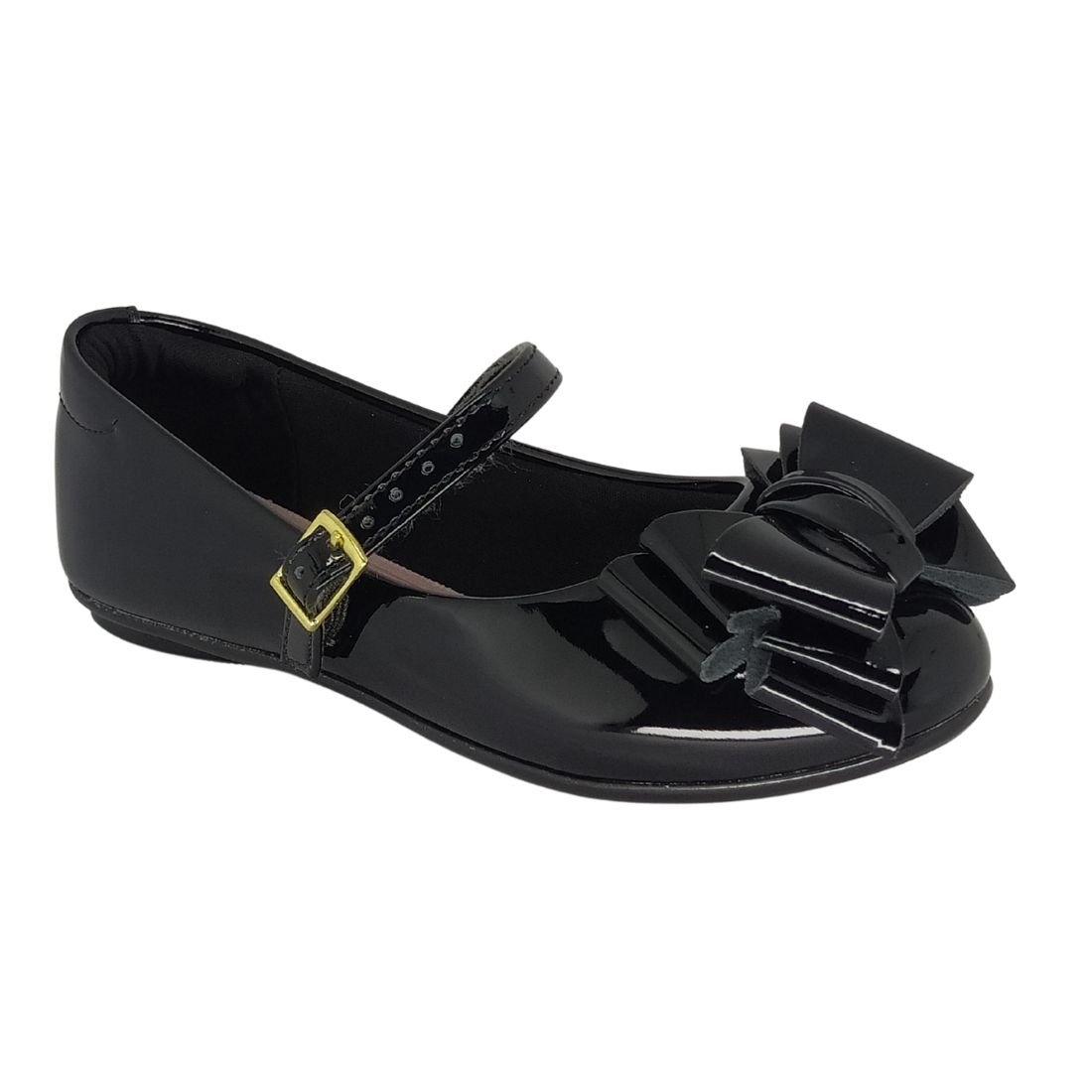 Sapatilha Infantil Feminina Molekinha Laço Delicado Preto 1