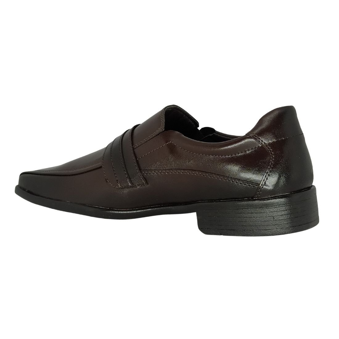 Sapato Social Sapataria Bertelli Calce Fácil Masculino 3358 Marrom 3