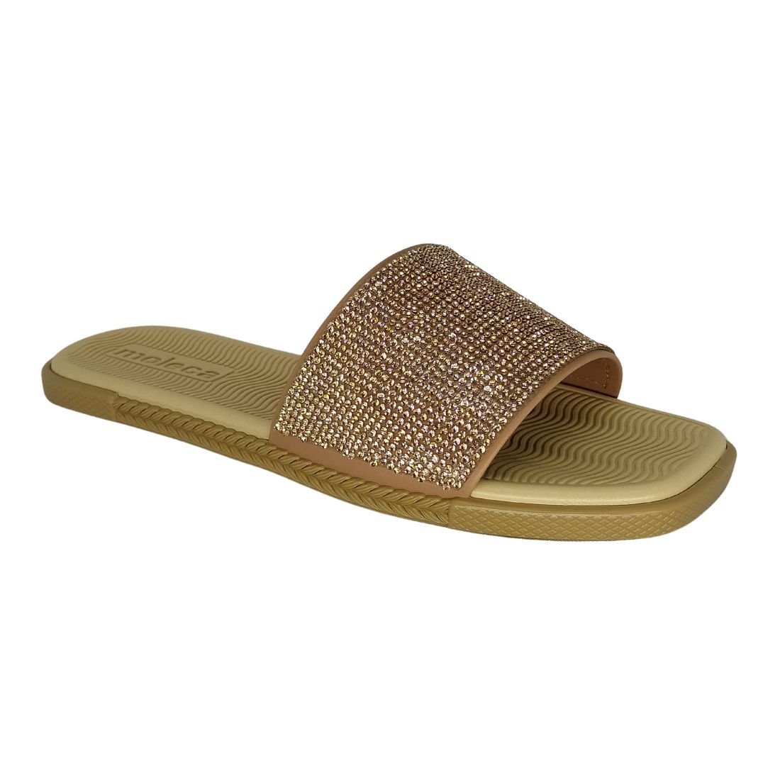 Chinelo Feminino Moleca Com Brilho Marrom 1