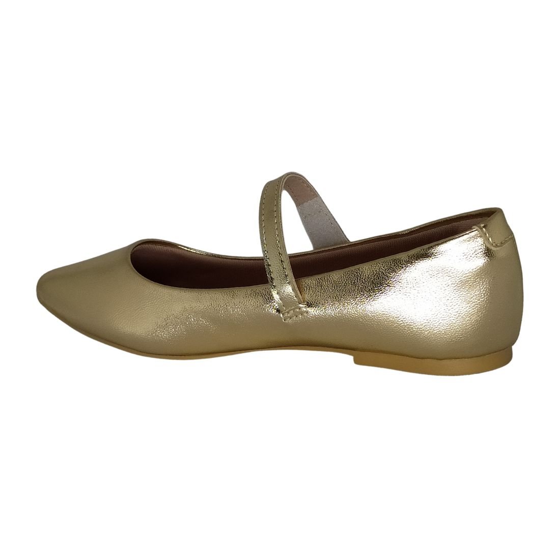 Sapatilha Mini Sua Cia Bailarina Bico Fino Dourado 3
