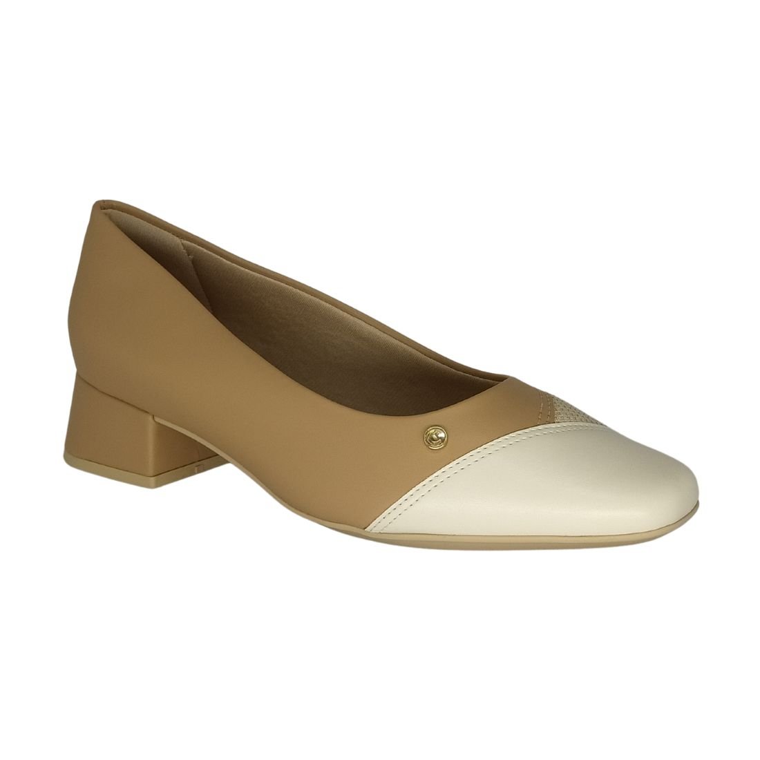 Sapato Comfortflex Salto Médio Marrom 1