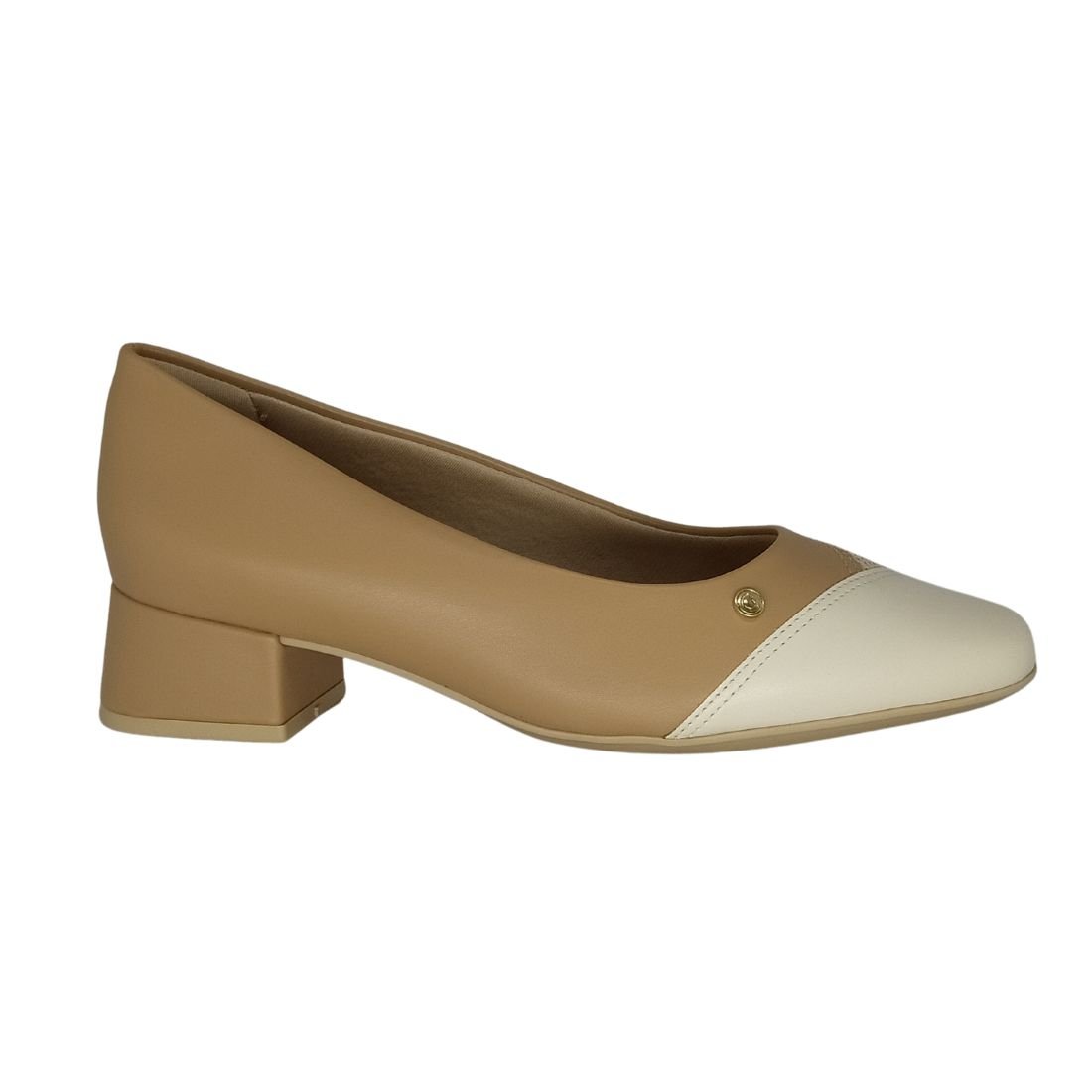 Sapato Comfortflex Salto Médio Marrom 2