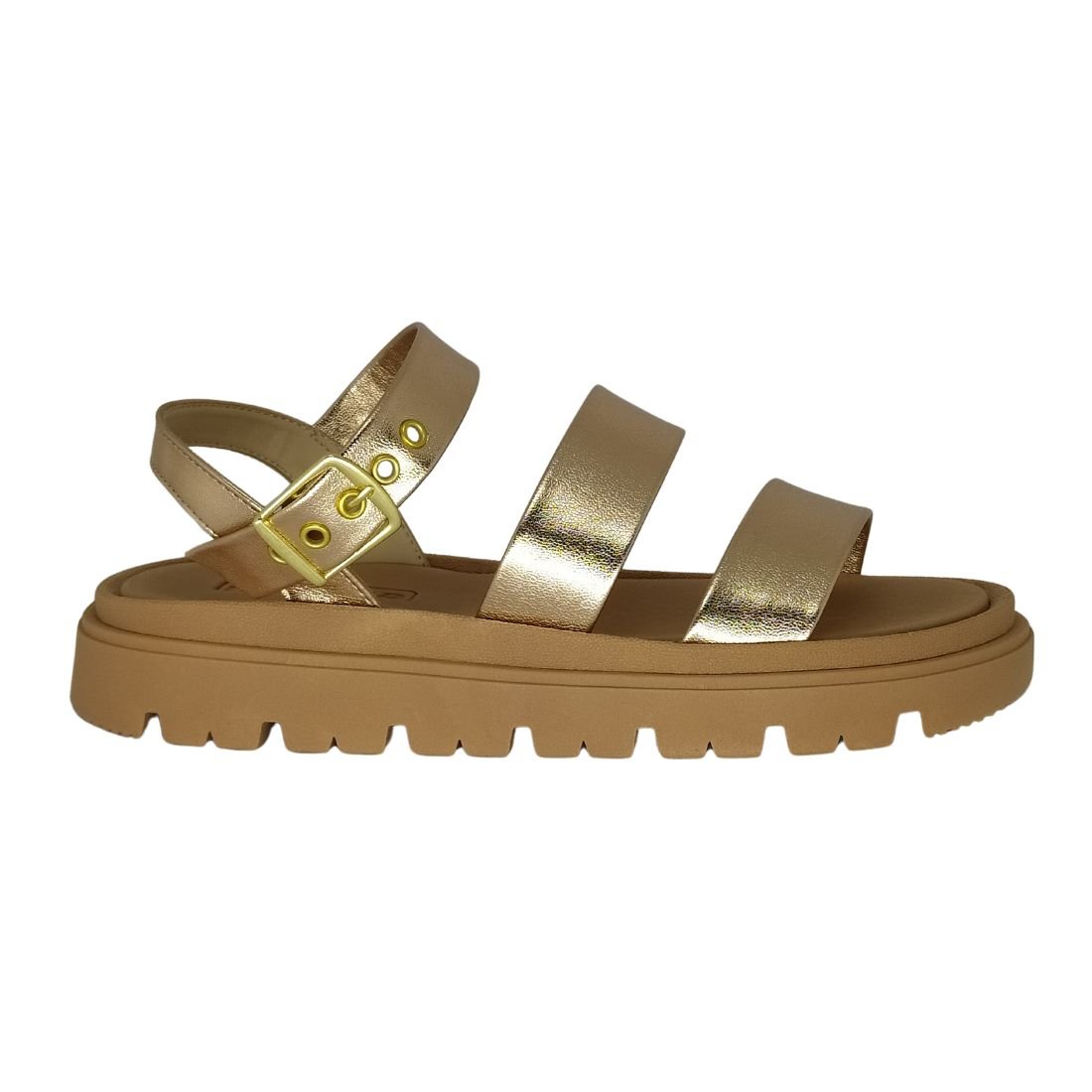 Sandália Papete Moleca Tratorada Dourado 2