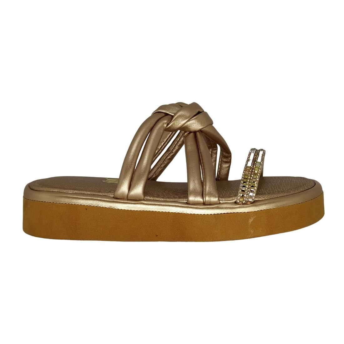 Tamanco Anna Flor Dourado 2