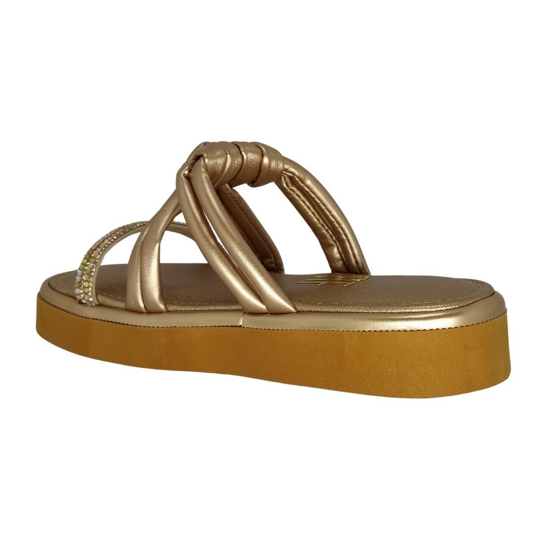 Tamanco Anna Flor Dourado 3