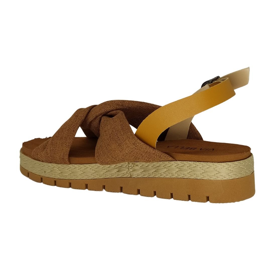 Sandália Via Bella Linho Marrom 3
