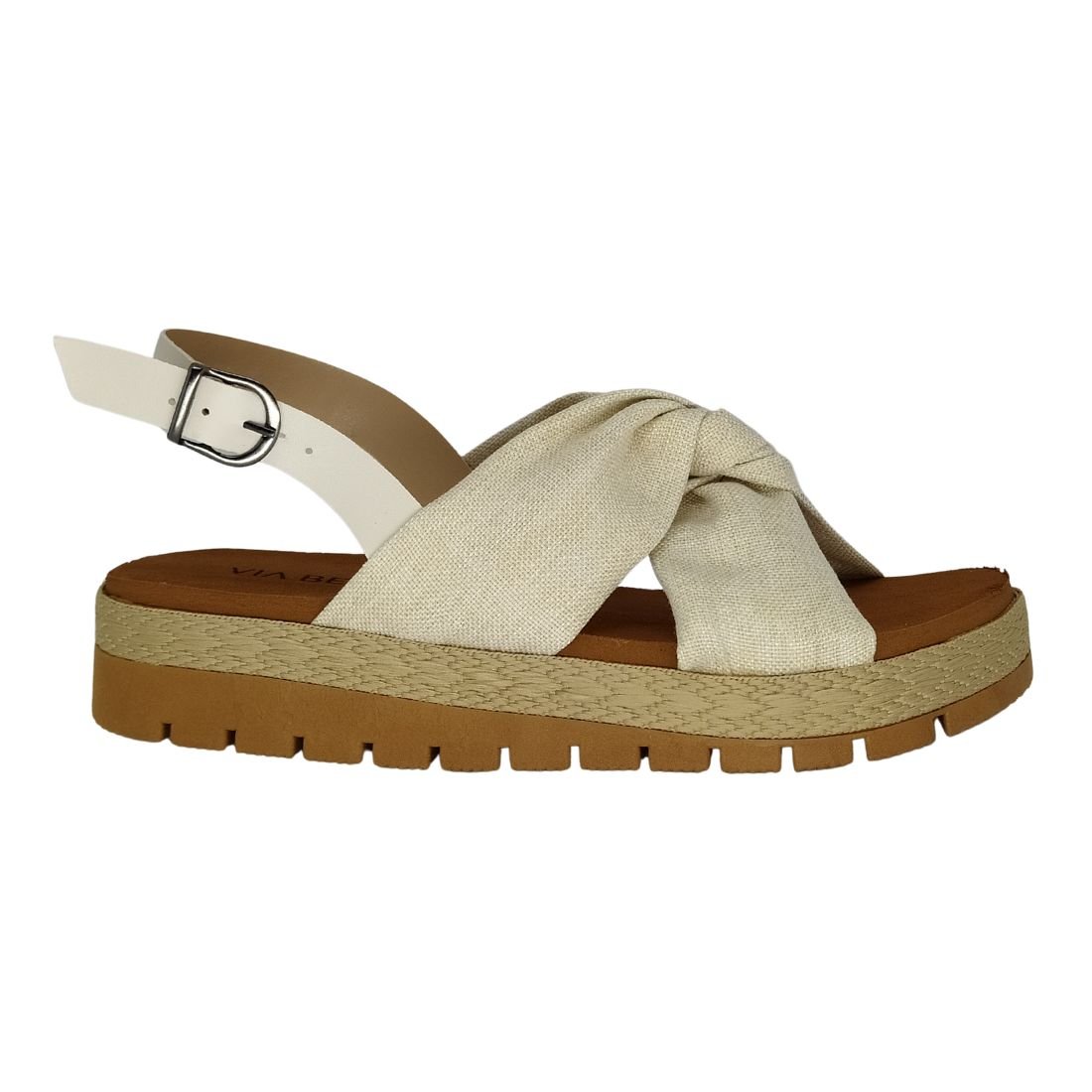 Sandália Via Bella Linho Branco 2