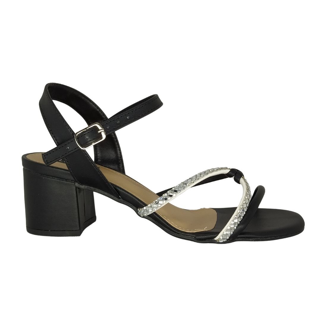 Sandália Villa Rosa Salto Médio Preto 2
