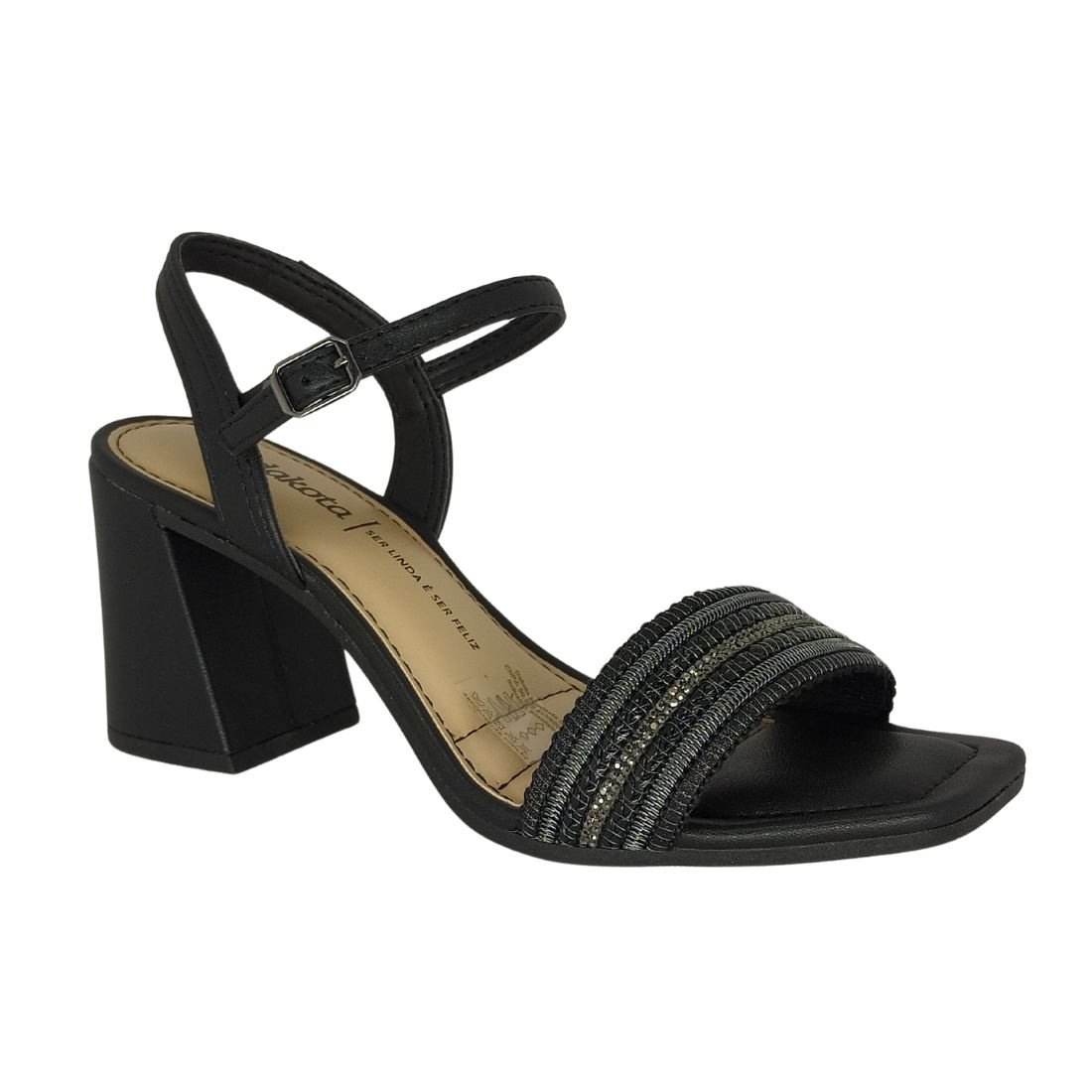 Sandália Dakota Salto Alto Preto