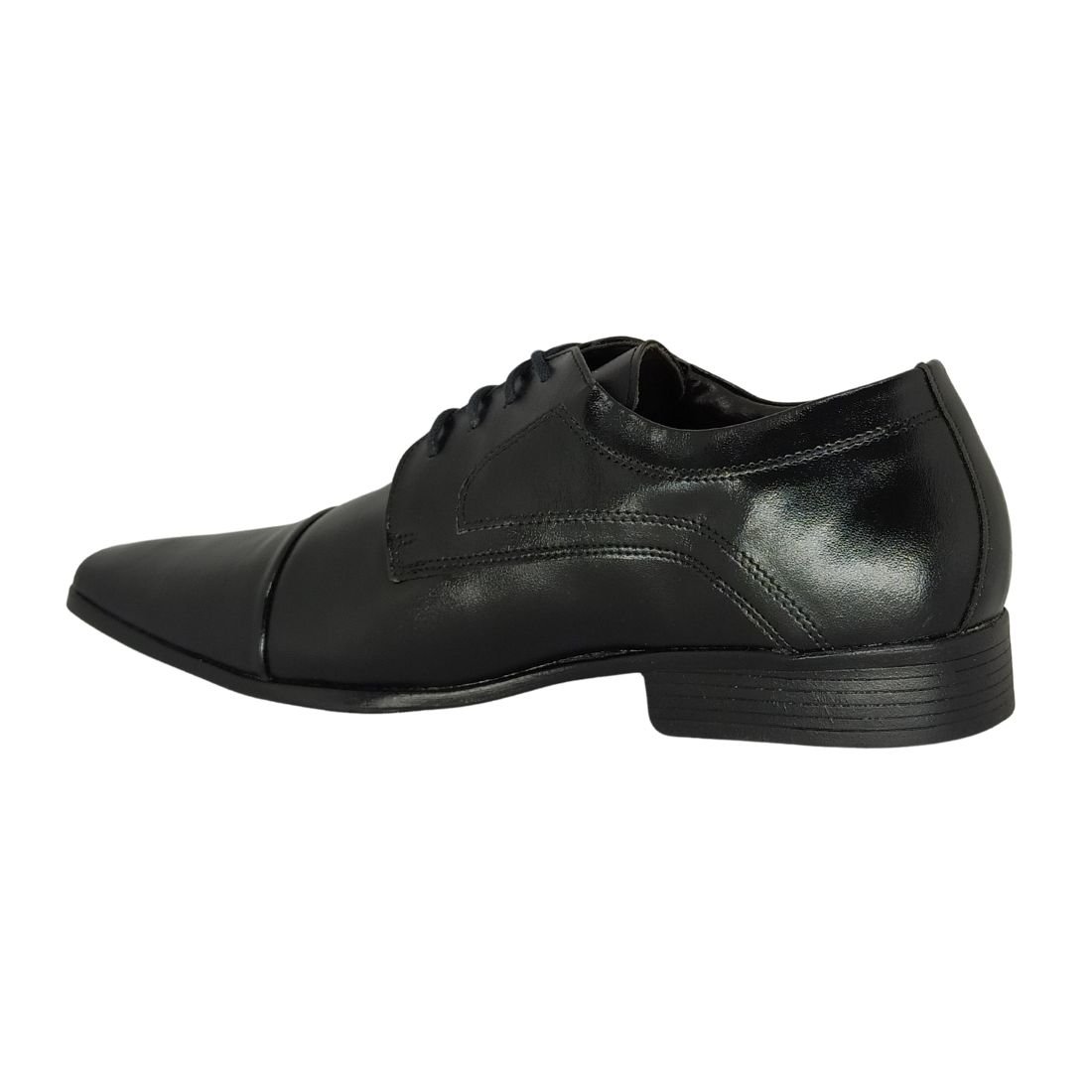 Sapato Social Bertelli Preto Com Cadarço Preto 3