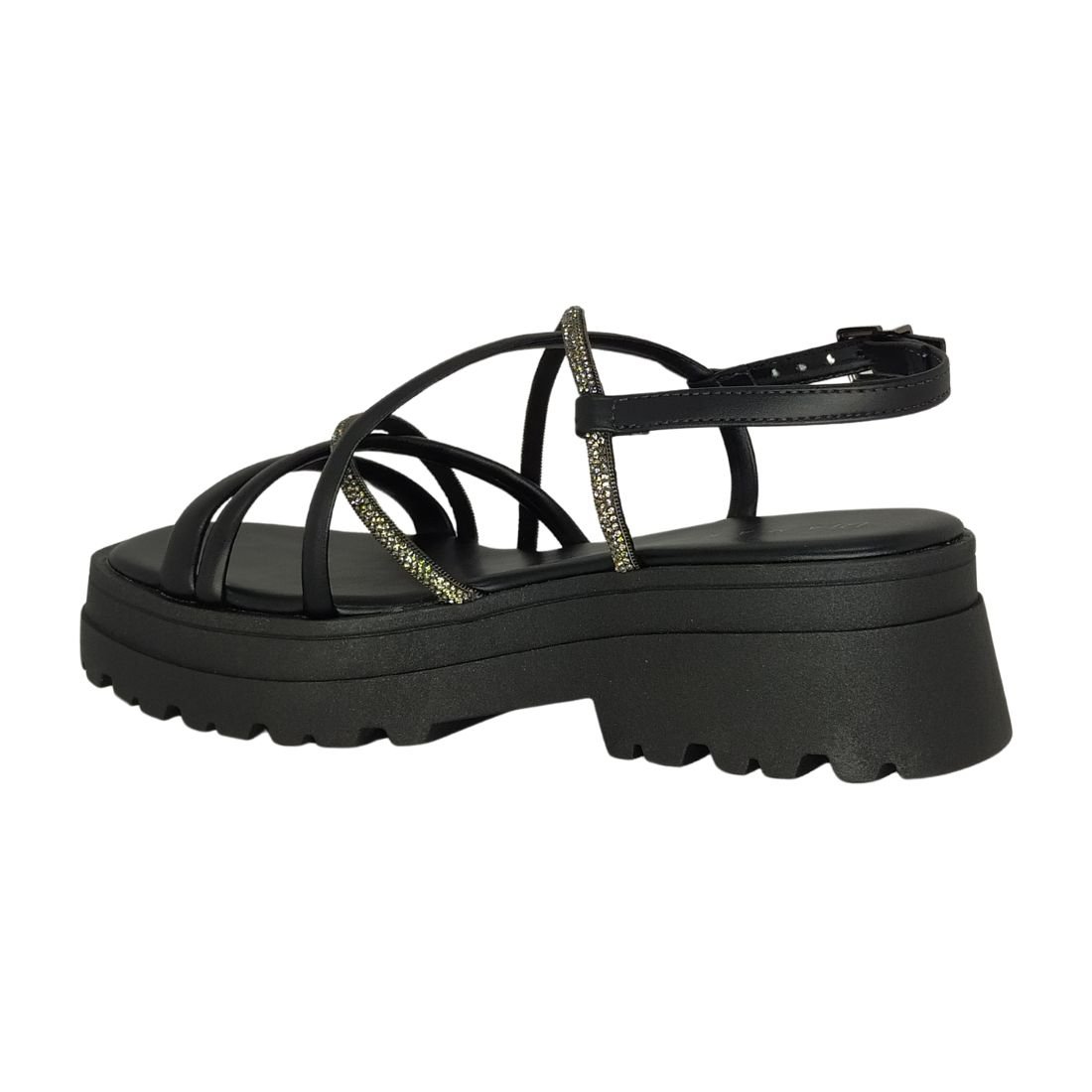 Sandália Ramarim Tratorada Preto 3