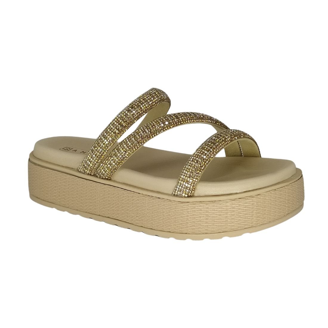 Tamanco Ramarim Nude Flatform Bege 1