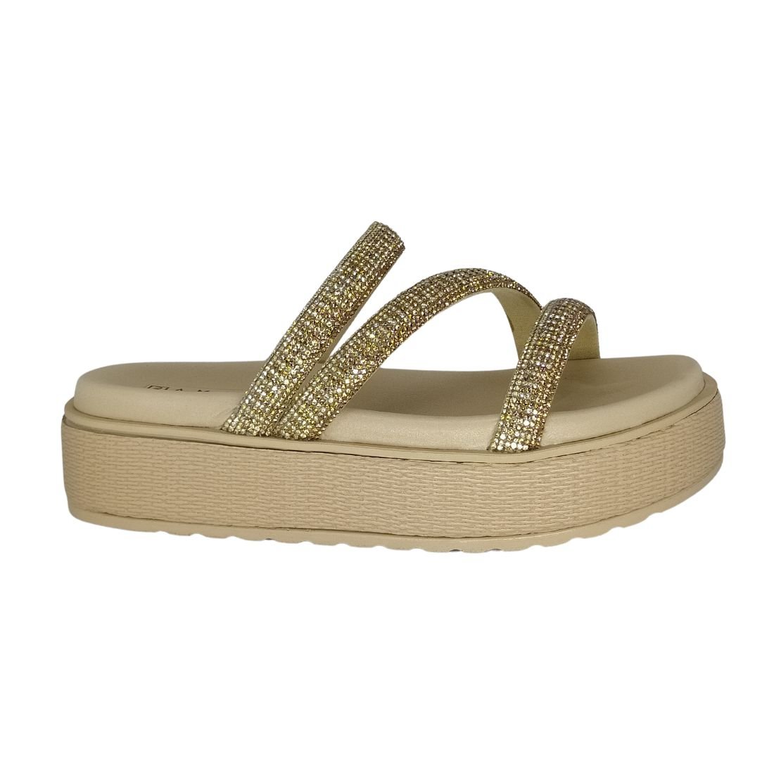 Tamanco Ramarim Nude Flatform Bege 2